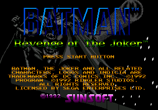 Batman - Revenge of the Joker (USA) Title Screen